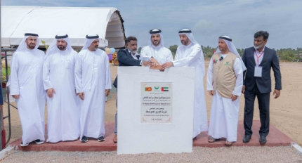 Sultan bin Ahmed Lays Foundation Stone for Al Reeh Al Mursala Village in Sri Lanka